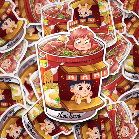 Anime Noodle Cup Vinyl Sticker