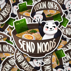 Send Noods Panda Vinyl Sticker